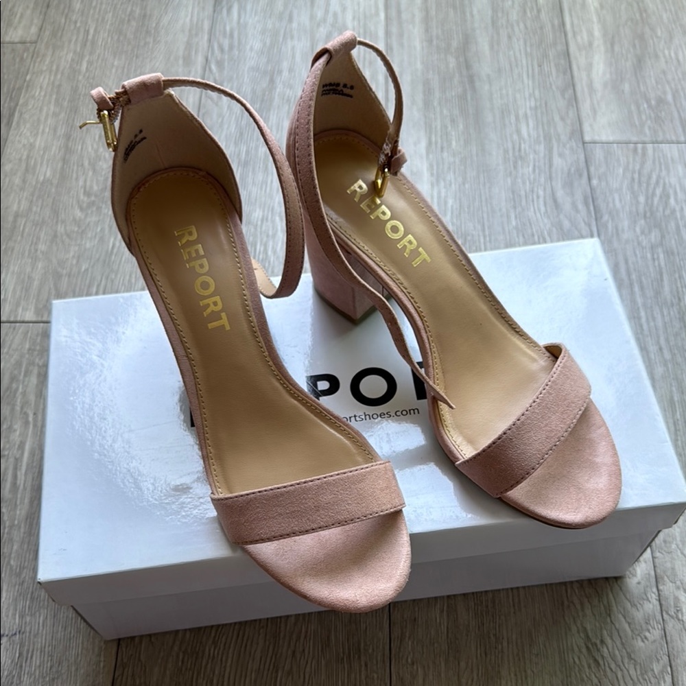 Report Pink High-Heeled Sandals Elegant Design